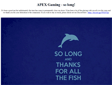 Tablet Screenshot of apexgaming.net